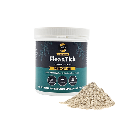 Natural Flea & Tick Support for Dogs - Keep Off Me! Powder - Proflax